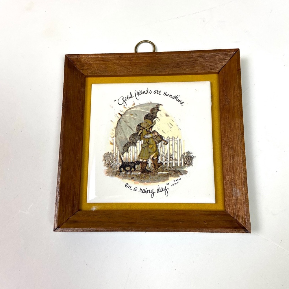 Vintage 73 Holly Hobbie Framed Tile